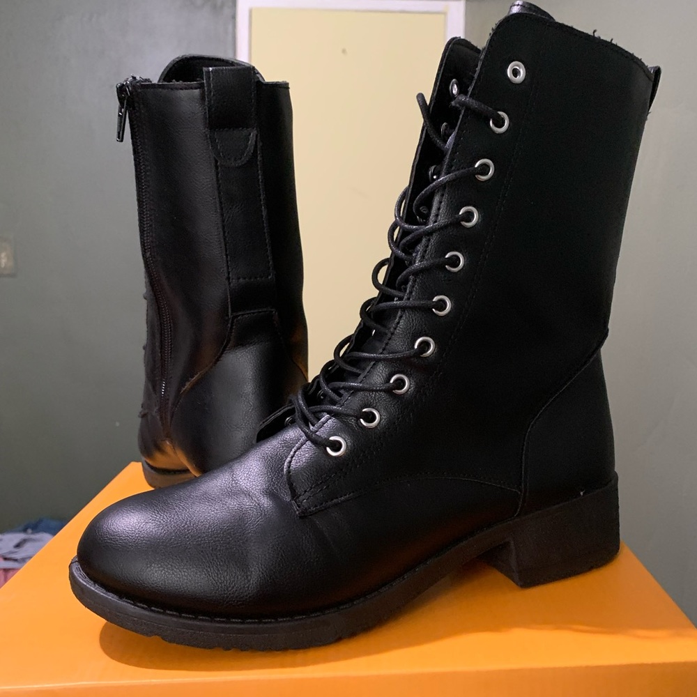 Black Combat Boots 8